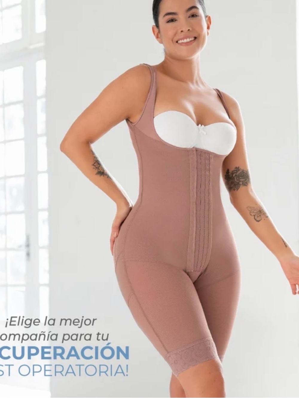 Full-Body Post-Op Shapewear Bodysuit — Supportive Recovery Compression Sz Small
